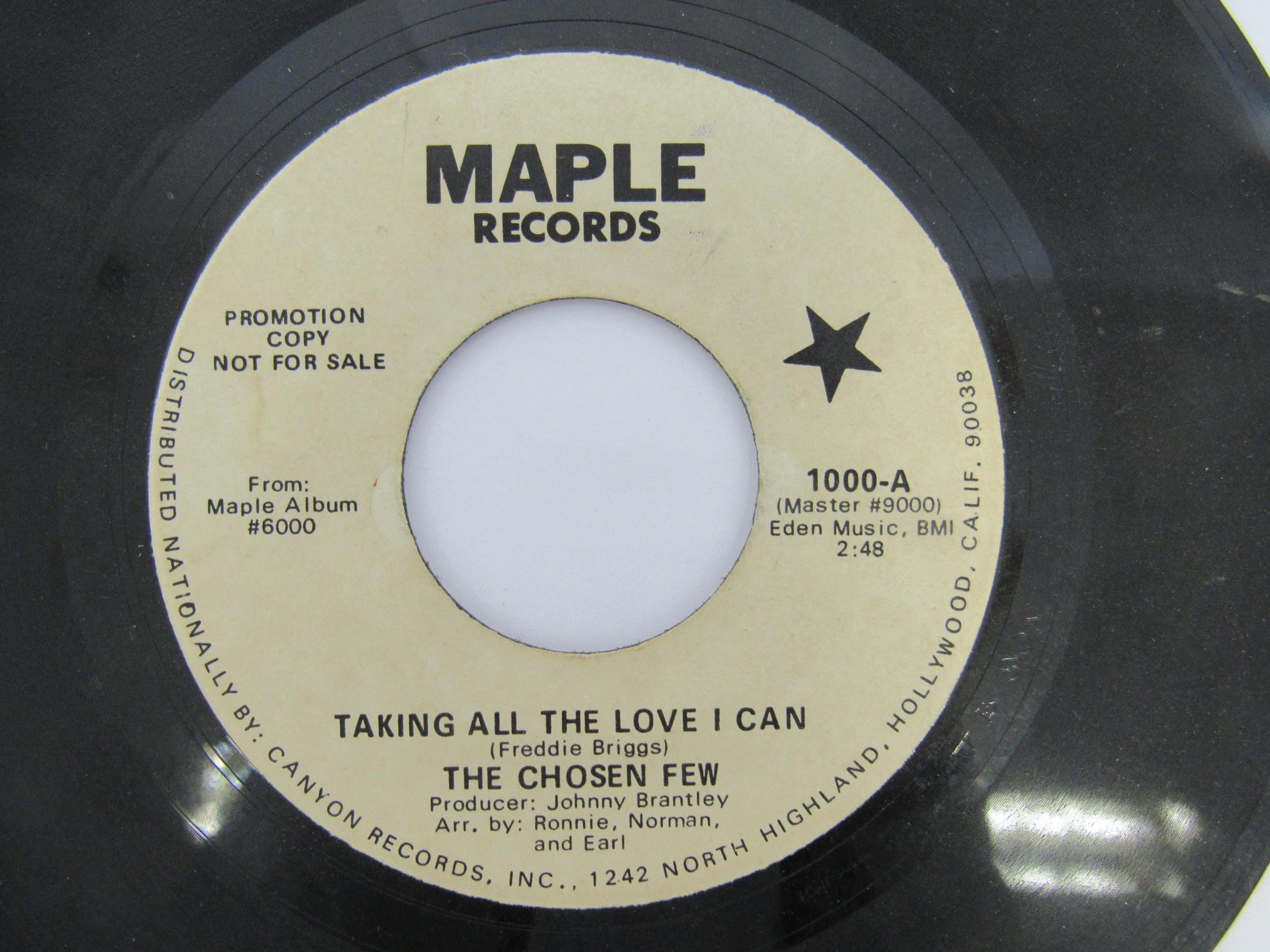 A group of six rare US Funk and Soul 7" singles to include THE CHOSEN FEW: 'Taking All The Love I - Image 3 of 14