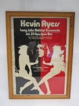 KEVIN AYERS: An original Kevin Ayers concert poster advertising Kevin Ayers with support from Long