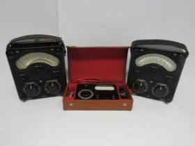 Two Universal Model 8 Avometers and a leather cased Avo Multiminor Mk5 (3)