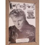 DAVID BOWIE: 'Time Will Crawl' billboard promotional poster (approx. 152cm x 102cm)