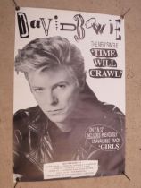 DAVID BOWIE: 'Time Will Crawl' billboard promotional poster (approx. 152cm x 102cm)