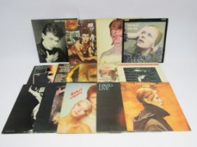 DAVID BOWIE: A collection of fourteen LP's to include 'Hunky Dory' with printed lyric sheet (SF