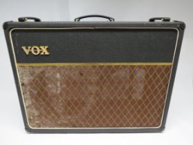 A vintage Vox guitar amplifier case