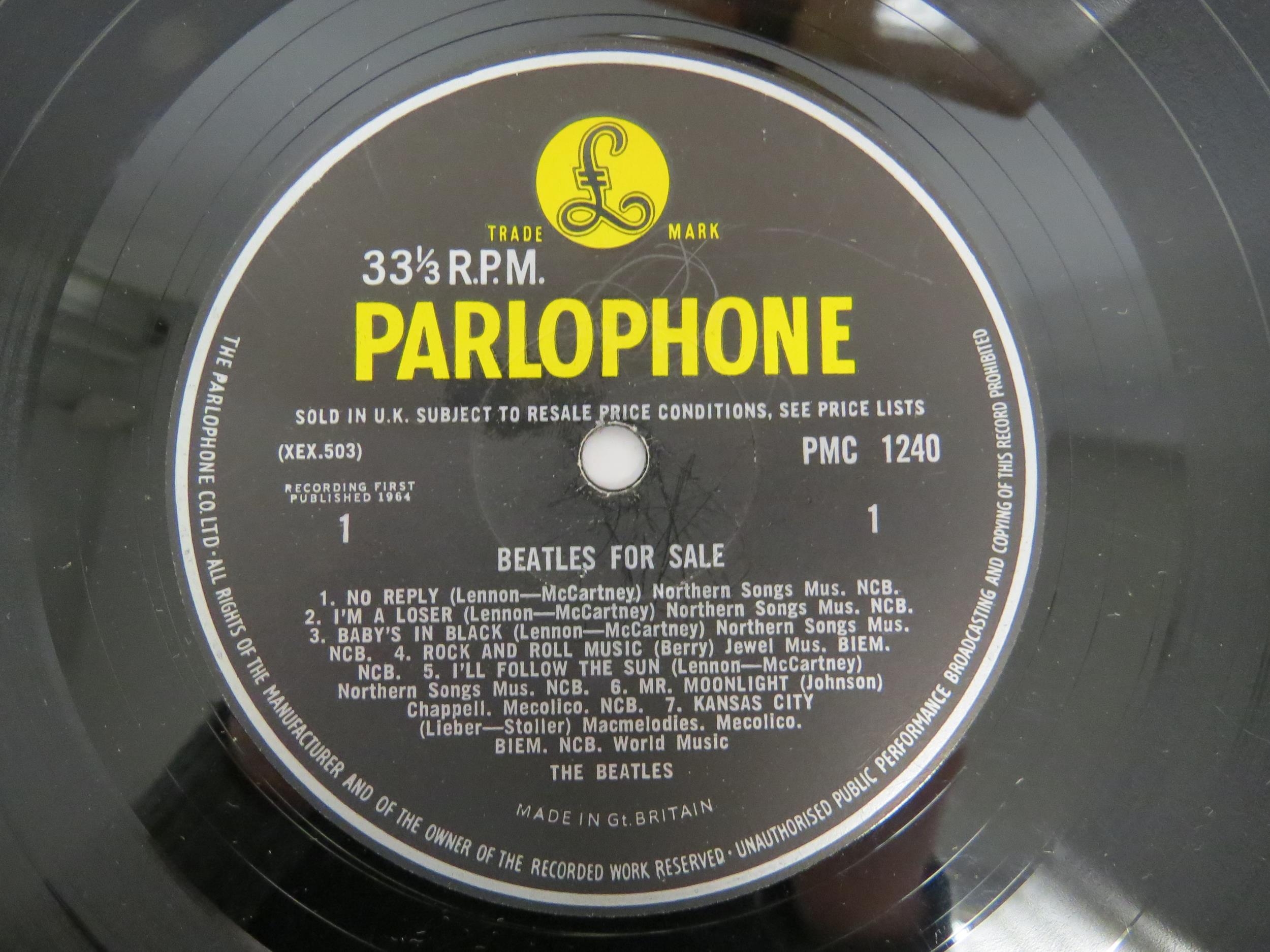 THE BEATLES: 'Beatles For Sale' LP, original UK mono pressing, black and yellow Parlophone labels ( - Image 2 of 6