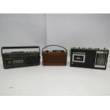 Two portable radio cassette recorders to include Roberts RC30 and Grundig C2600 and a Roberts