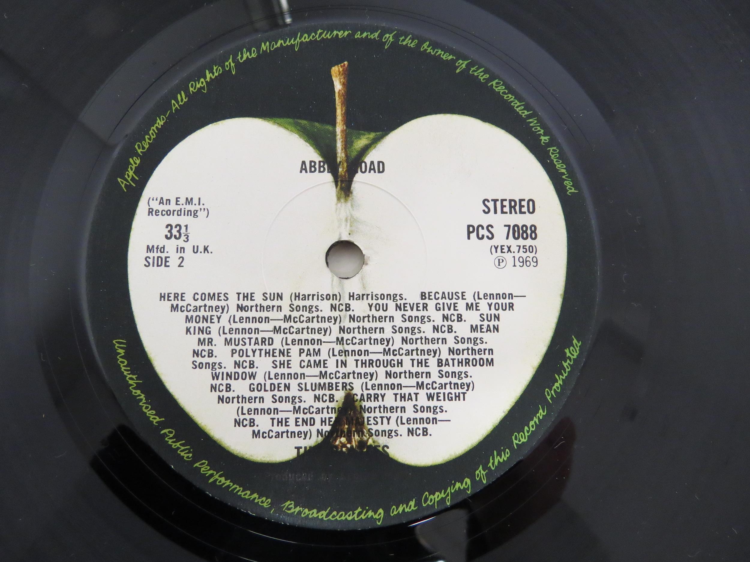 THE BEATLES: Two original UK stereo LPs to include 'Abbey Road', aligned Apple logo, 'Her Majesty' - Image 2 of 4