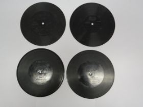 Four Emile Berliner 7" gramophone records, all early vocal recordings, to include Burt Shepard '