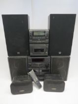 Hi-fi- A Sony FH-B5CD compact component system with detachable speakers, Sony PMC-301L personal