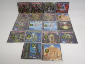 IRON MAIDEN: A collection of eighteen enhanced CD albums, some duplicates, to include 'Piece Of