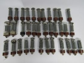 A collection of thirty-five Svetlana (Russia) amplifier valves / tubes, including EL34, 6550c and