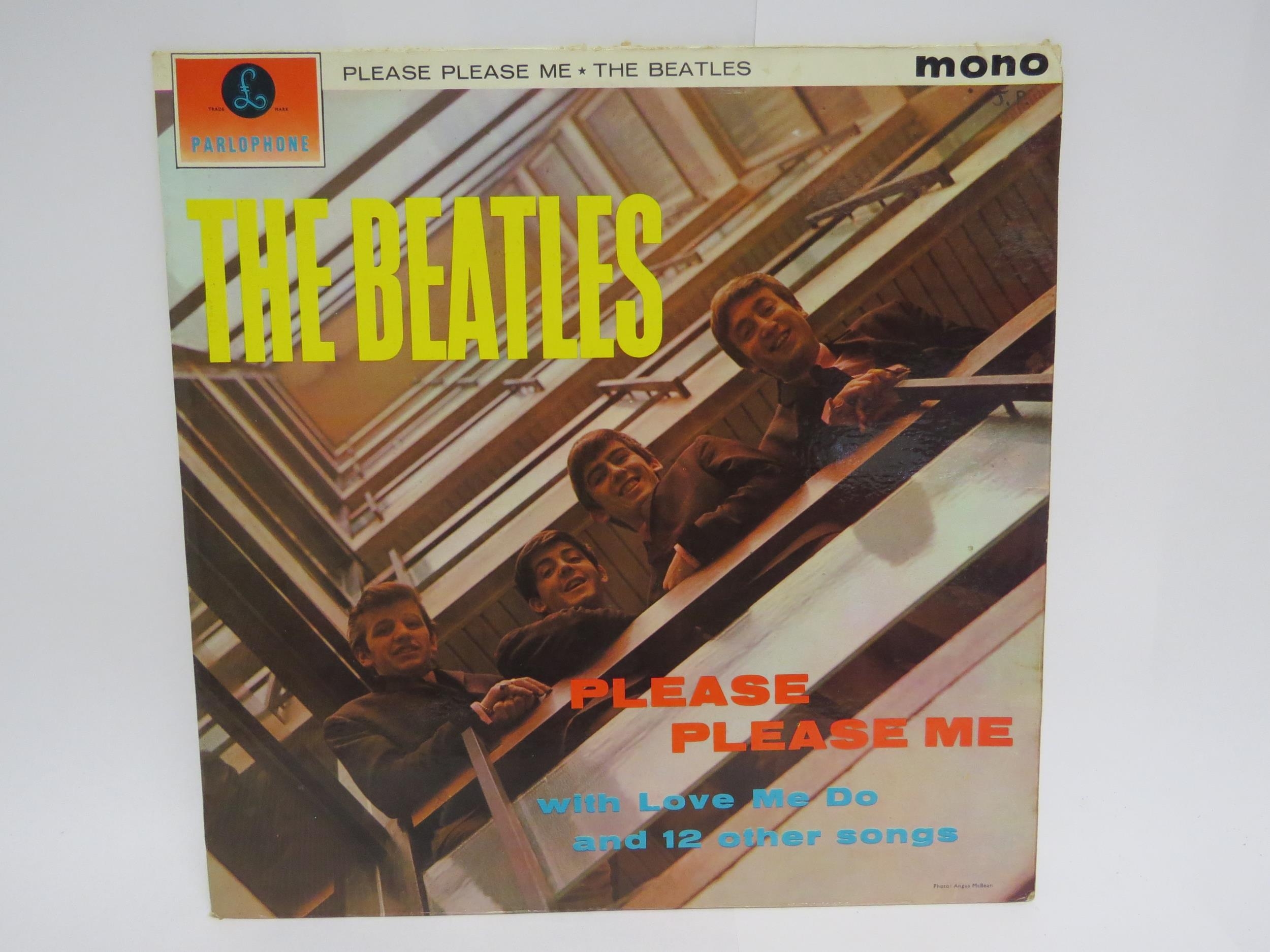 THE BEATLES: 'Please Please Me' LP, hard to find third UK mono pressing, yellow and black Parlophone - Image 4 of 7