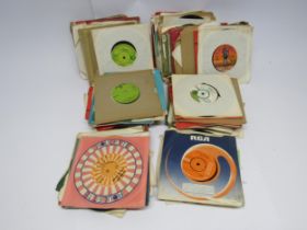 A collection of assorted Rock, Pop, Jazz and other 7" singles including The Kingsmen, David Bowie,