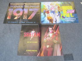 Three UK quad (30" x 40") cinema film posters comprising 'Shazam!' (2019), '1917' (2019) and '