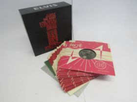 ELVIS PRESLEY: '18 UK #1's' limited edition box set of eighteen 10" singles in aged and individually