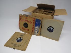 A collection of Parlophone R series 10" shellac 78rpm records, several Jazz and Blues titles