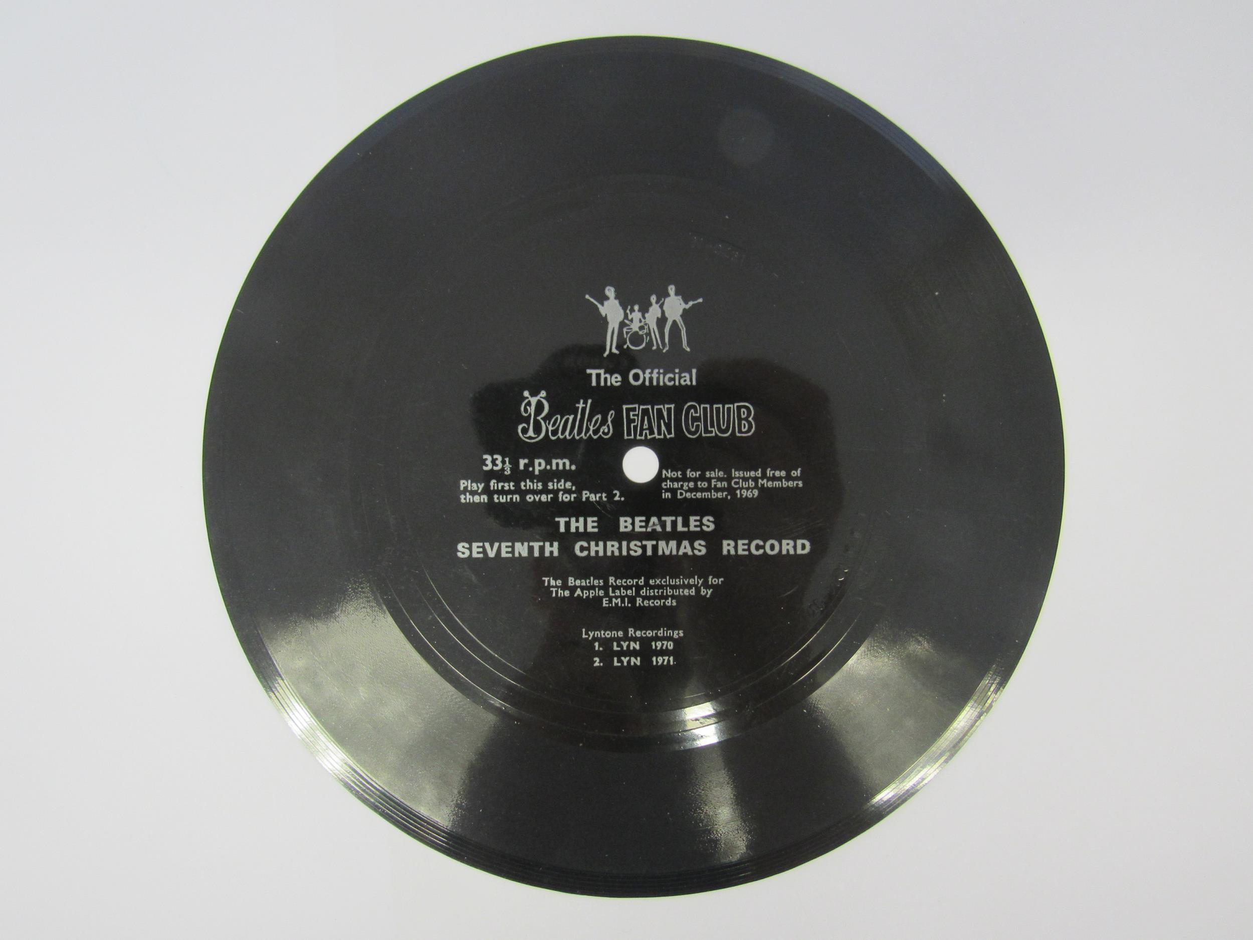 THE BEATLES: Three Official Beatles Fan Club Christmas flexi-disc 7" singles, to include ' - Image 4 of 4