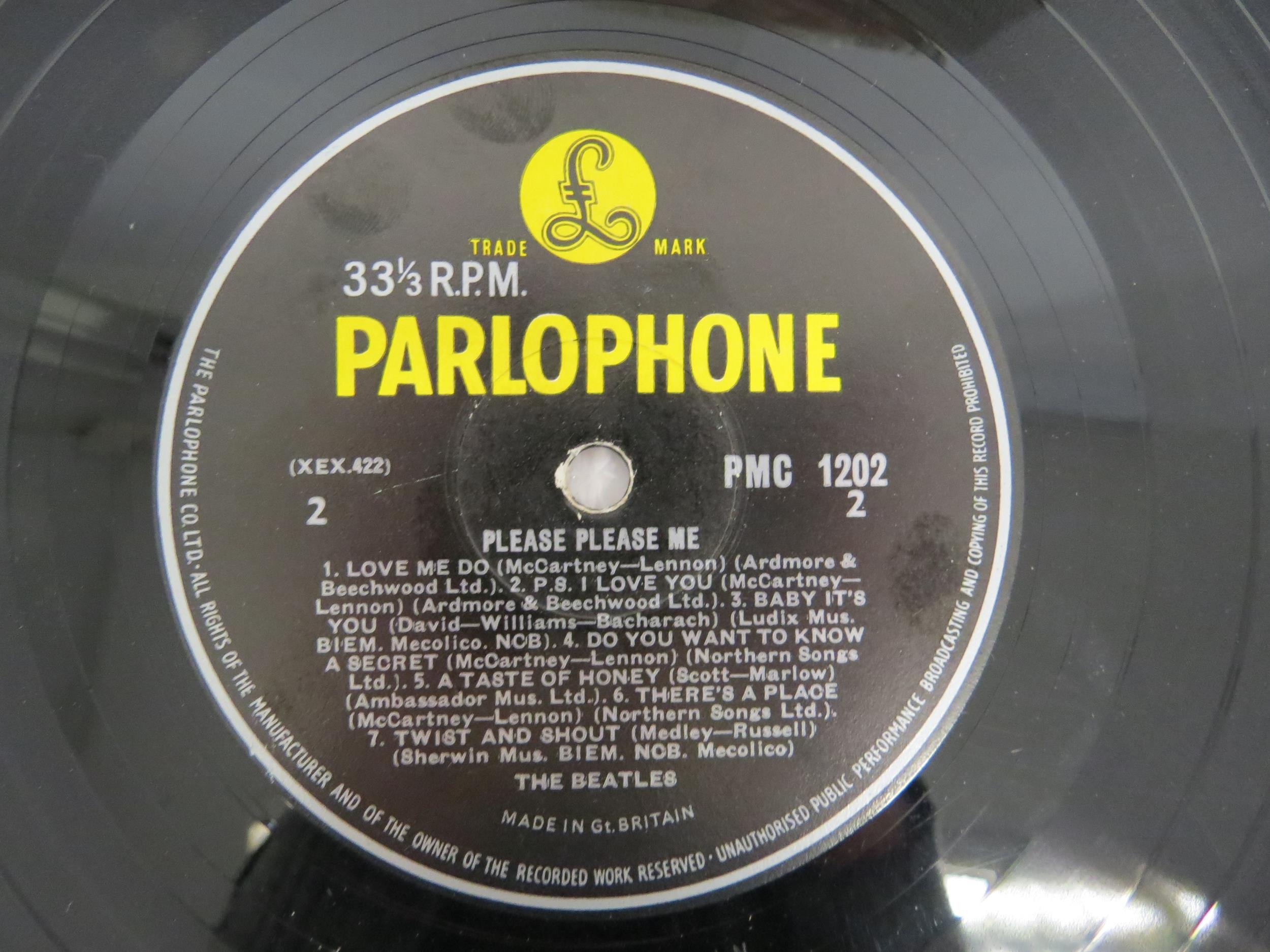 THE BEATLES: 'Please Please Me' LP, hard to find third UK mono pressing, yellow and black Parlophone - Image 3 of 7