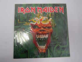 IRON MAIDEN: 'Virus' 12" single in poster sleeve (12EMP 443, vinyl and sleeve EX)