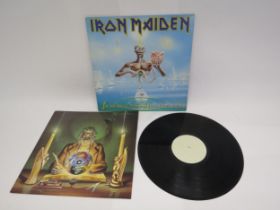 IRON MAIDEN: 'Seventh Son Of A Seventh Son' LP, white label pressing with picture sleeve and