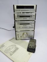A Technics midi hifi system comprising SE-HD50 stereo amplifier, RS-HD70 cassette deck, SL-HD60 CD