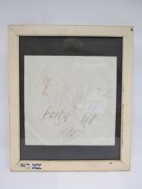 KOOL & THE GANG: An autographed 12" inner sleeve, framed and glazed