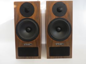A pair of PMC (Professional Monitor Company Limited) Twenty 22 speakers in walnut finish, with