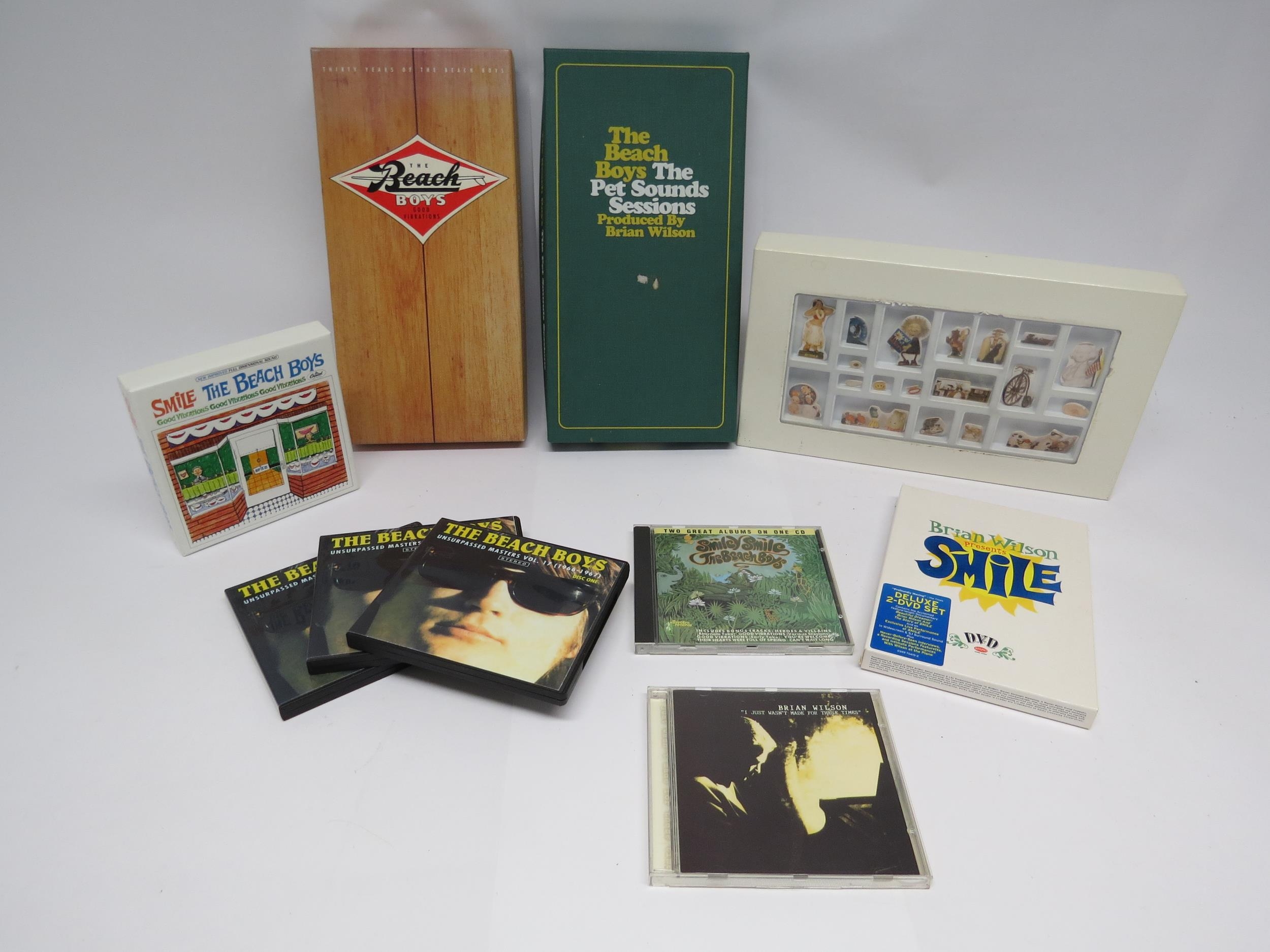 THE BEACH BOYS / BRIAN WILSON: Four CD box sets comprising 'Smile' limited edition 3D shadowbox