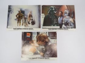 Three Star Wars The Empire Strikes Back (1980) cinema lobby cards, pinholes and small losses to