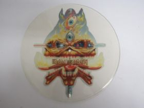 IRON MAIDEN: 'The Clairvoyant' uncut 7" picture disc (12" cutting). Uncut test pressing for the