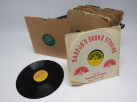 A collection of assorted 1950's 10" shellac 78rpm records, various labels including Belchers,