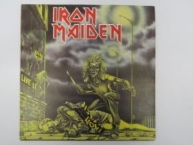 IRON MAIDEN: 'Sanctuary' 7" single, first UK pressing in rare uncensored Thatcher sleeve