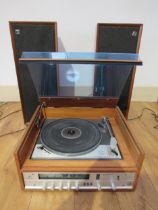 A Dynatron HFC 22 stereo system with Goldring Lenco GL75 stereo transcription turntable, with