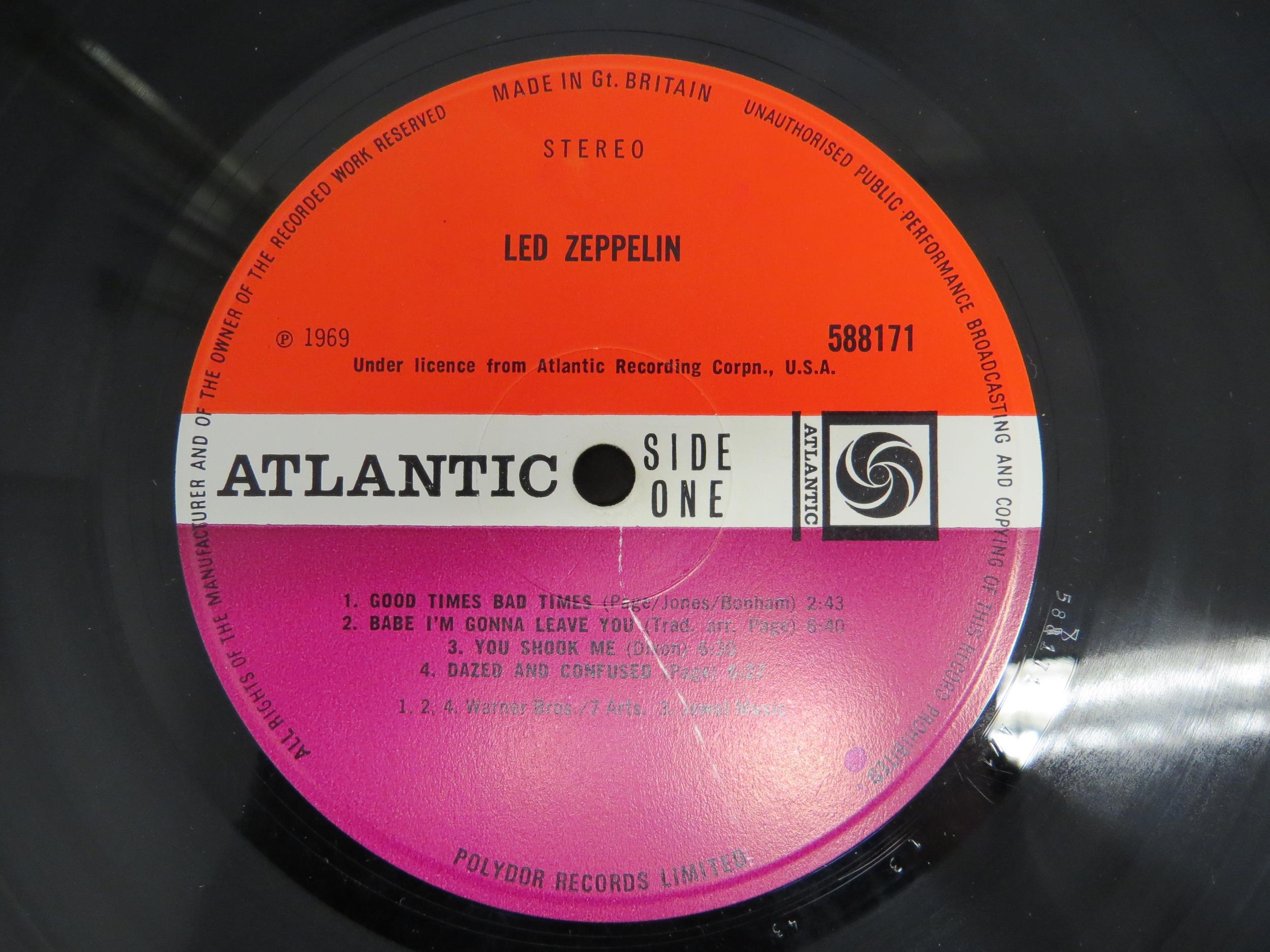 LED ZEPPELIN: 'Led Zeppelin' LP, 1969 UK pressing, plum Atlantic labels with "Warner Bros. / 7 - Image 3 of 4