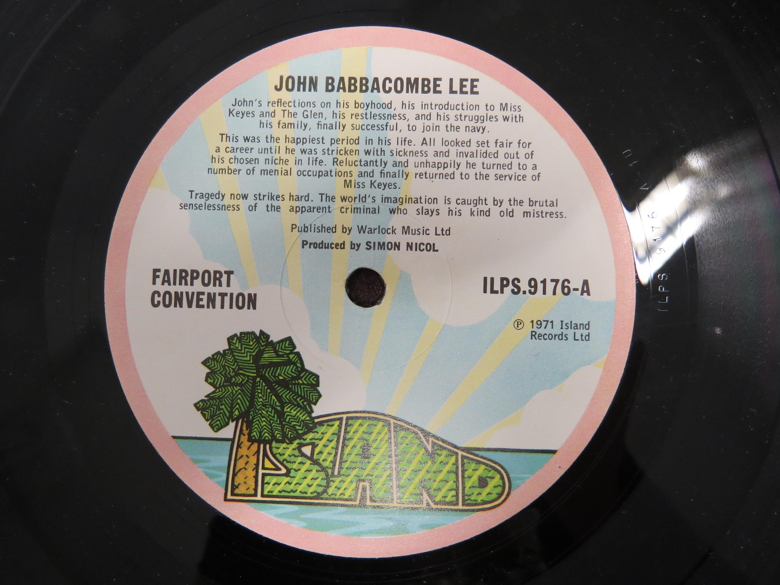 FAIRPORT CONVENTION: Three LPs to include 'Liege & Leaf' original 1969 UK release, pink Island - Image 5 of 5