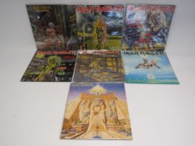 IRON MAIDEN: A collection of original UK issue LPs to include 'Iron Maiden' (EMC 3330, factory