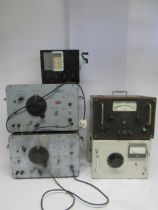 Assorted electronic testing instruments including Metrix 210 Wobulator (x2), Zenith Variable