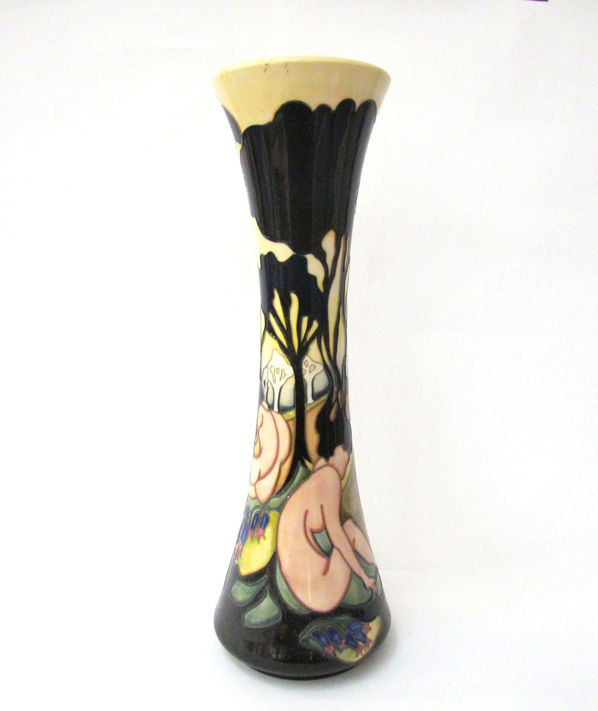 A Moorcroft Moonshadows Trial pattern vase, 40.5cm tall