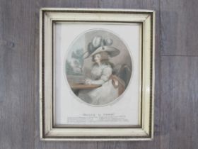 After George Morland engraved by John Smith "Delia in Town", 30 cm x 25 cm