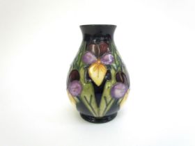 A Moorcroft Heartsease pattern vase, dated 18.11.94 signed J.Moorcroft, 14cm tall