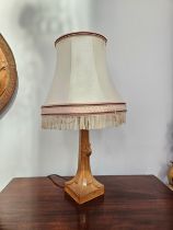 A Robert Thompson Mouseman oak table lamp