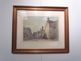 FREDERICK WILLIAM BALDWIN (1899-1984): A watercolour of Framlingham, Castle Street, signed lower-