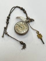An American Watch Co., Waltham Mass. silver cased pocket watch, Birmingham 1883 with fancy heart