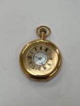 An American Waltham, USA 10c gold cased half hunter pocket watch