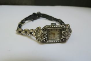 A silver cased cocktail watch, Chester 1954