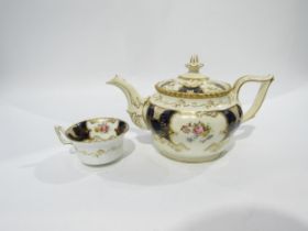 A late 19th Century Coalport teapot and cup