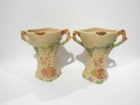 A pair of 1930's Arthur Wood Deco ceramic vases