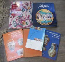 Six volumes relating to French Faience