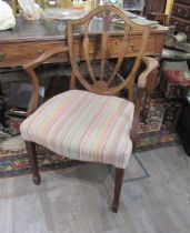 A Royal commemorative shield-back chair for Charles & Diana with Prince of Wales feathers