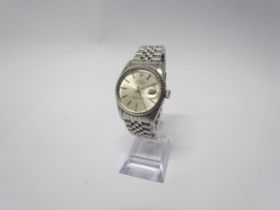 A Rolex Oyster Perpetual Datejust, stainless steel, with document case, guarantee and booklet, circa