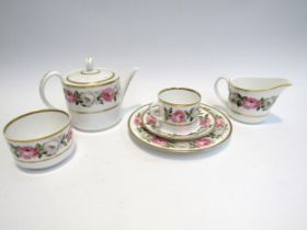 Royal Worchester 'Royal Garden' tea and coffee wares for eight including coffee cans and saucers,
